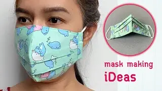 New Style Beautiful 3D Mask ideas, DIY Easy Mask Easy Pattern | Fabric Face Mask ideas