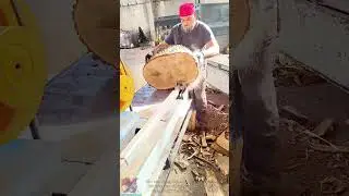 Man chopping wood with machine || Creative homemade tools
