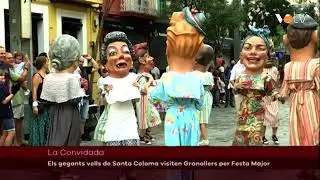 VOTV- Els gegants vells de Santa Coloma visiten Granollers per Festa Major