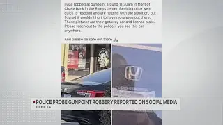 Benicia police probe gunpoint robbery reported on social media