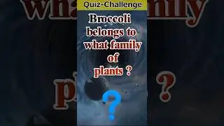 Broccoli belongs to what family of plants ? | Quiz challenge - 179 #knowledgequiz