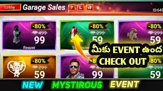 FREEFIRE 80% DISCOUNT NEW GARAGE SALE EVENT llFREEFIRE NEW EVENT  ll HIDE OUT  EVENT IN FREEFIRE ll