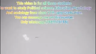 This video is for all students who want to study Education, political science, psychology and socio.