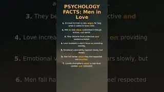 Psychological facts about Men in love | Male behavior in Love.