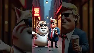 🇺🇸 Fat Cat & Trump  #FatCat #PixarStyle #FunnyCat #trumpnews