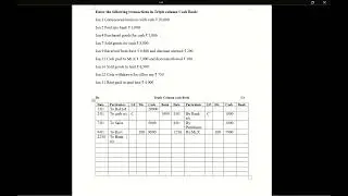 Triple column Cash Book