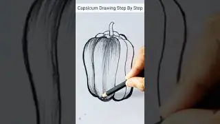 Capsicum Drawing Step By Step ll Capsicum ll Vegetable Drawing#shorts#drawing #viral#capsicum