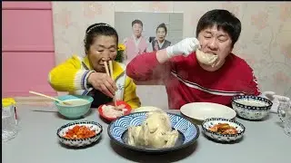 😳날씨가 쌀쌀하니 춥네요~ 닭백숙에 찹쌀죽 먹방~!!