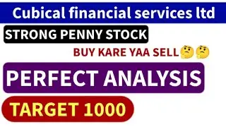 Strong Penny stock | Cubifin share latest news | Cubical share | Cubical financial services share