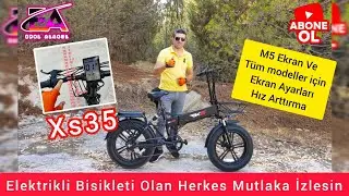 ELEKTRİKLİ BİSİKLET GÜNCEL EKRAN AYARLARI, M5 EKRAN, TÜM ÖNEMLİ AYARLAR BURADA,HIZ ARTTIRMA RKS XS35