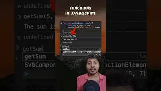 Function Declaration and Calling a function with parameters | JavaScript for Beginners #javascript