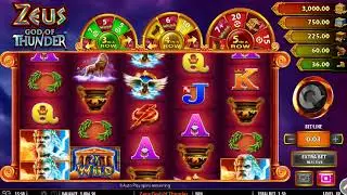 ZEUS GOD OF THUNDER SG DIGITAL ONLINE SLOT MACHINE FROM PENNY SLOT MACHINES FREE SLOTS COM