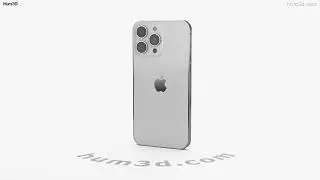 Apple iPhone 14 Pro Max Silver 3D model by 3DModels.org