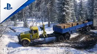 Snowrunner PS5 Gameplay | INTERNATIONAL HX 520 - Deliever Service & Repair Trailer in HEAVY ICE 