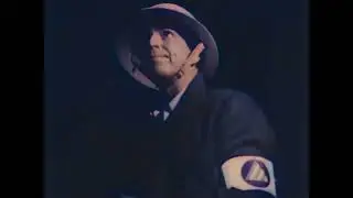 An air raid warden's report 1942 (AI Colorized)