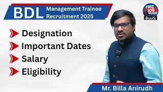 BDL Management Trainee Recruitment 2025 (80 Posts) | Free Job Guide Telugu