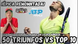 &Eacute;PICA REMONTADA de CARLOS ALCARAZ y logra ANTES que EL BIG 3, 50 VICTORIAS ATP I NOLE ATACA A SINNER