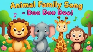 Animal Family Song Doo Doo Doo 🦁🐘🦒🐵 Animals Baby Songs for Kids |MiniMindz
