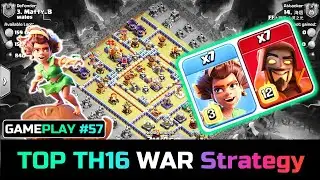 New! TH16 Attack Strategy ft SUPER WIZARD + ROOT RIDER! Best TH16 War 3 Star