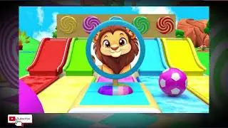Funny Animal Slide Challenge &ndash; Tiger, Hippo, Cow, Gorilla in 3D Adventure Game