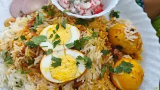 Easy Egg Biryani Recipe, 🥚🍳🐣🌾🍚step by step Biryani Recipe for beginners. Anda biryani. Rice recipe. 