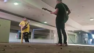 Car Garage Sax and Guitar Jam