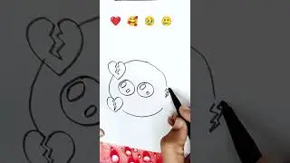 beautiful drawing/emoji art#shorts#@art with smiley