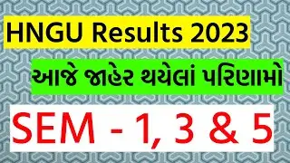HNGU New Results Declared Today &bull; HNGU Results Update 2023 &bull; BA/BCOM/BSC/MA/MCOM/BED SEM 1,3 & 5