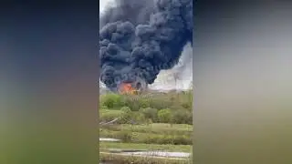 Ukraine war footage, Ukrainian drones hit energy facilities in Russia's Smolensk region