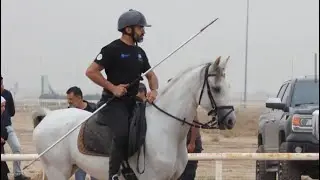 تغطية مدرسه الماجد للفروسية شرح اساسيات الالتقاط بالرمح والسيف