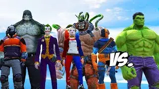 THE HULK VS BATMAN ENEMIES - JOKER, HARLEY QUINN, DEADSHOT, DEATHSTROKE, BANE, KILLER CROC VS HULK