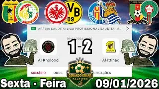 PALPITES DE FUTEBOL PARA HOJE 09 01 2026 SEXTA - FEIRA COM PLACARES EXATOS, BILHETE PRONTO + ZEBRA