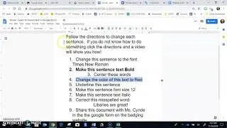 Change text color- google doc