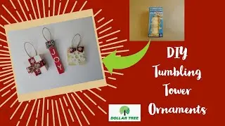 Tumbling Tower Ornaments//Dollar Tree//Super Easy DIY