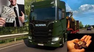 Как заработать деньги в Euro Truck Sim без читов и модов !! Простой урок!