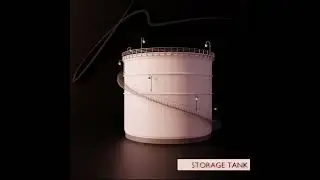 Storage Tank 3D Model LowPoly