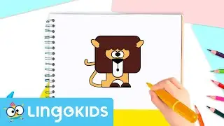 How to draw a LION 🦁🎨 | Drawing for kids | CRAFTS by Lingokids