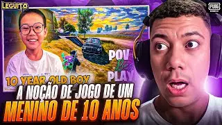 CRIANÇA JOGANDO PUBG MOBILE COM MUITA NOÇÃO DE JOGO E REFLEXOS - PUBG MOBILE REACTION UNICO
