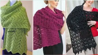 Most beautiful crochet shawl design for girls & women 2023 new ideas