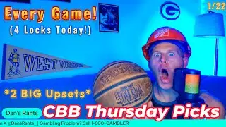 College Basketball Picks (EVERY GAME) - Thursday, January 22cd | 4 LOCKS!