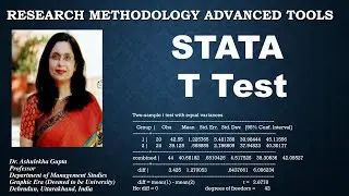 (18) STATA Independent T Test (independent t test)(p value)(significance)