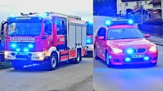 [Ammoniakaustritt] Gefahrstoffübung bei Graf Arco Brauerei Adldorf - Einsatzfahrten Feuerwehr