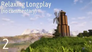 No-Commentary Relaxing Minecraft Gameplay | Create Windmill Build (S0E2)