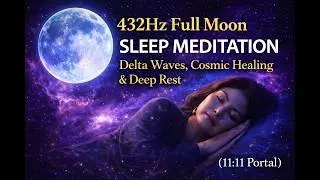 Full Blood Moon 432Hz Meditation | Cosmic Healing, Star Beings & Sleep