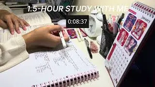 Day 26 Studying in 2026 📚 | 1.5-HOUR STUDY WITH ME | pomodoro 25/5 with rain sound