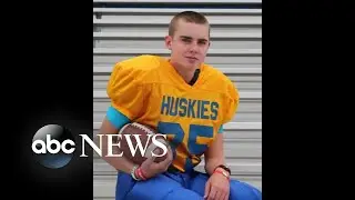 Teen with brain cancer takes field as junior high school football players