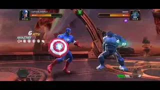 Captain America vs Beast Fight Marvel Contest of Champions