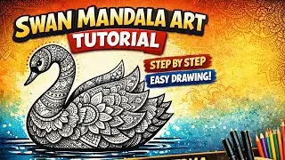 Swan 🦢 Mandala art tutorial 😱@artsbyrishabhverma7574 #art #video #trending #viral 
