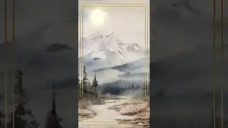 Mountains in winter | Frame TV Art | Ambient Music #tvdecor #tvdecor  #landscapeart #relaxingmusic