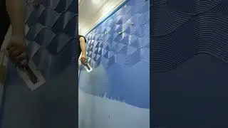 how to use wall putty to make Walls artistic || wall color putti design 3D #shorts